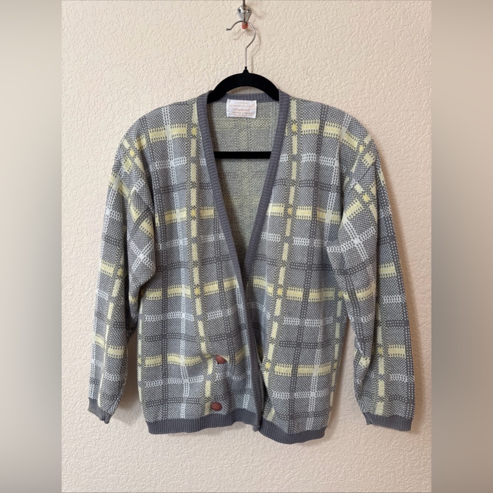 Vintage Country Sophisticates By Pendleton Cardigan Grandpa Sweater Plaid Sz L